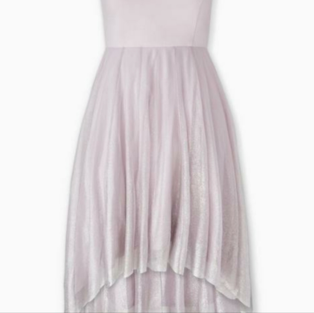 Special Occasions Lilac Purple Ponte Shimmer Midi Dress